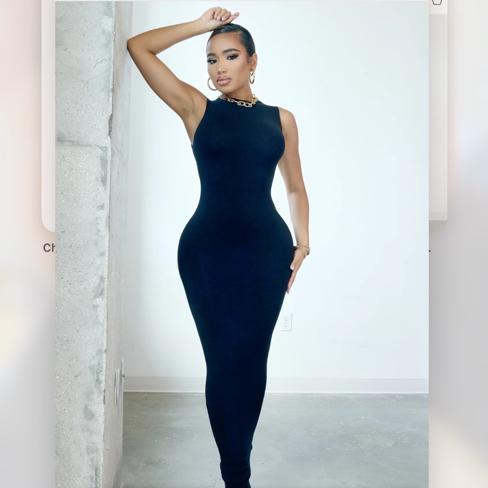 Matte Basix Sculpt Sleeveless Maxi Dress - Navy